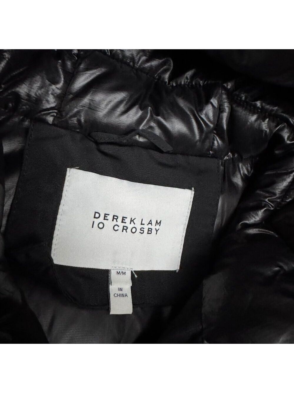 DEREK LAM 10 CROSBY Faux Fur Luxury Designer Winter Puffer Parka Coat Womens M - Picture 6 of 9